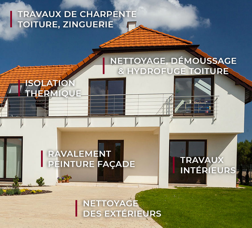 AVR RENOV GIRONDE : couvreur à Bordeaux 33 en Gironde (33) : Travaux de charpente, couverture, zinguerie, faîtage, Nettoyage démoussage et peinture hydrofuge toiture, étanchéité toit terrasse, ravalement peinture façade, petite maçonnerie, travaux d’intérieur
