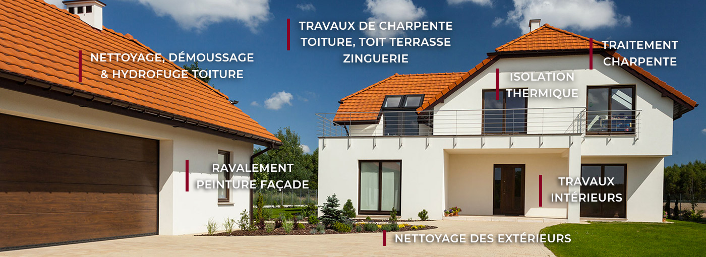 AVR RENOV GIRONDE : couvreur à Bordeaux 33 en Gironde (33) : Travaux de charpente, couverture, zinguerie, faîtage, Nettoyage démoussage et peinture hydrofuge toiture, étanchéité toit terrasse, ravalement peinture façade, petite maçonnerie, travaux d’intérieur